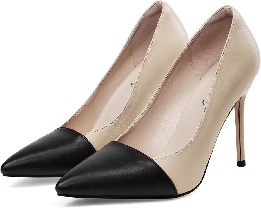 Pumps met hak spitse neus gesloten teen hak