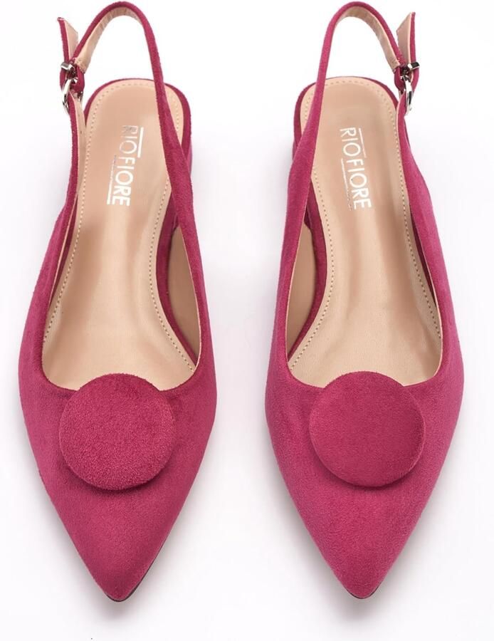 Pumps met hak Wildlederimitatie kunstleder Slingbacks Rugband