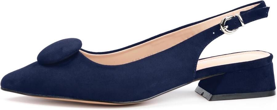 Pumps met hak Wildlederimitatie kunstleder Slingbacks Rugband