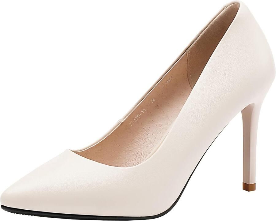 Pumps met hoge hak spitse neus