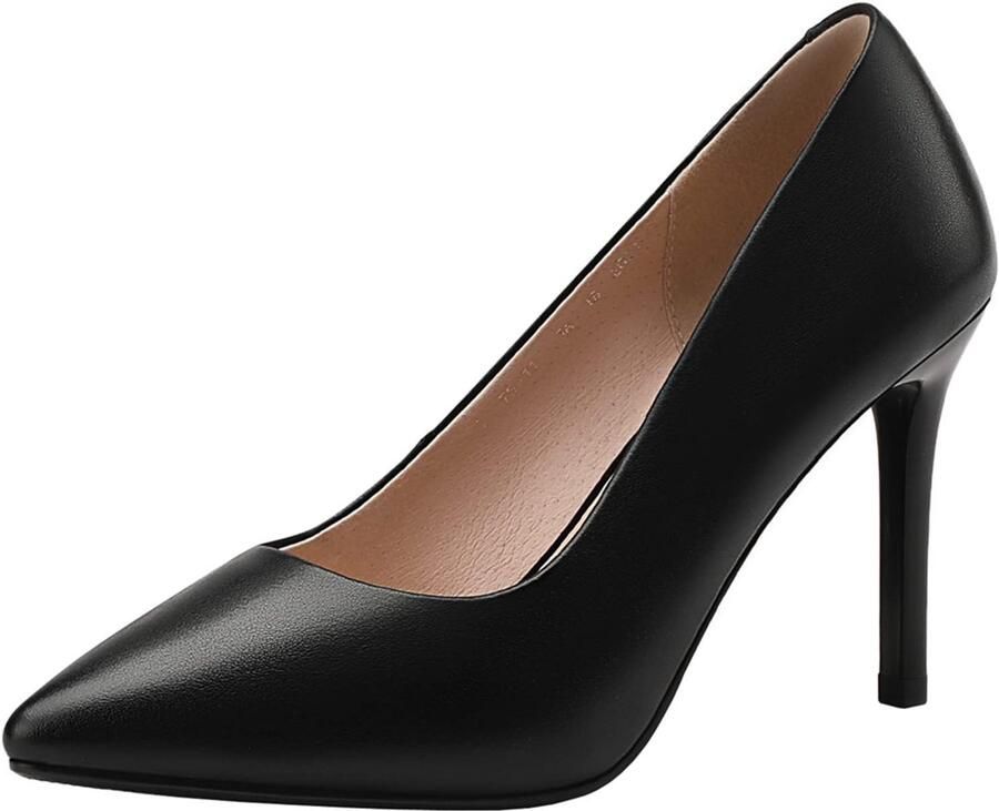 Pumps met hoge hak spitse neus