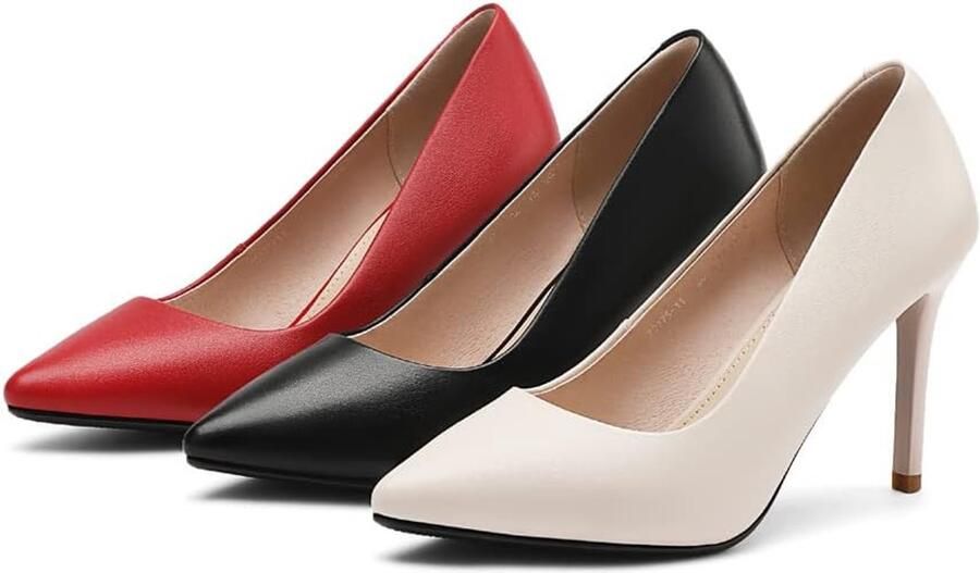 Pumps met hoge hak spitse neus