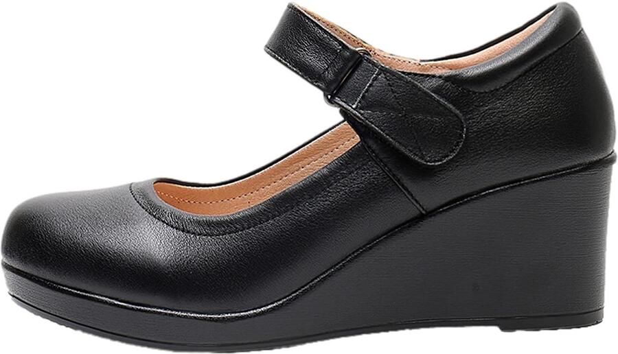Pumps met klittenband en enkelband