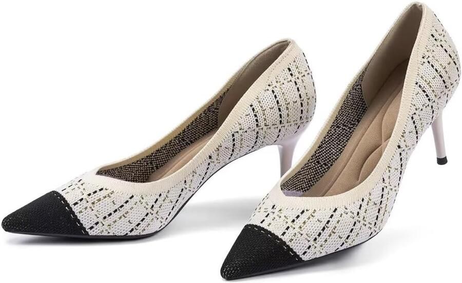 Pumps met lage hak vliegengewicht comfortabel stof
