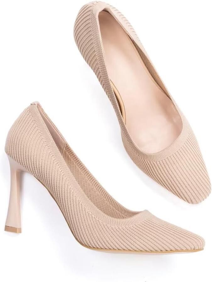 Pumps met lage hak vliegengewicht comfortabel stof