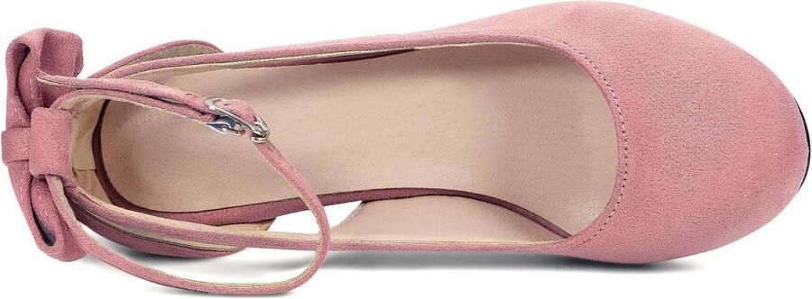 Pumps met strik gesloten teen hak vintage stijl