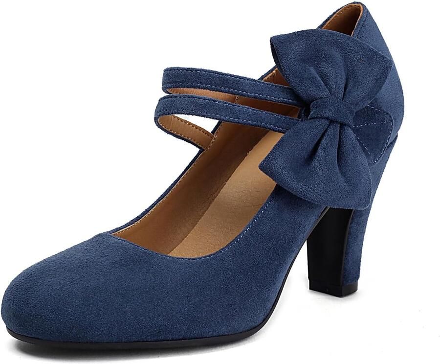 Pumps met veter en hak