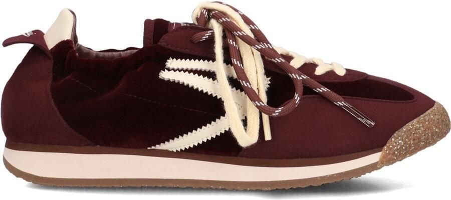 PURAAI Lage Sneakers Dames 6.02 Panther Textiel Bordeaux