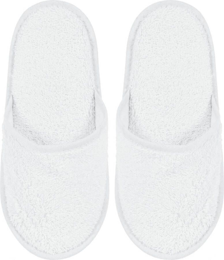 Pure Duplex Badslippers Badstof met Zool Uni Pure Wit 1 Paar