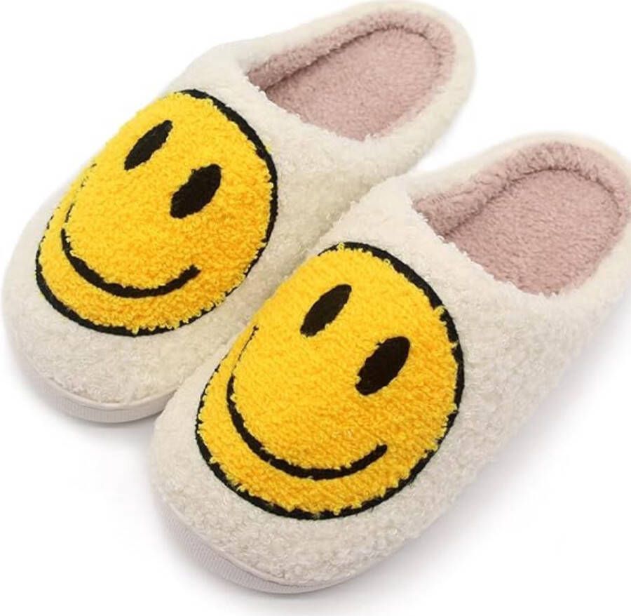 Puresolve kinder pantoffels sloffen smiley pantoffels en geel