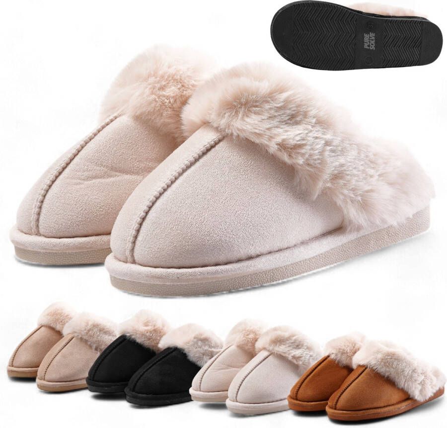 Puresolve Pantoffels Dames Sloffen Beige Anti-slip