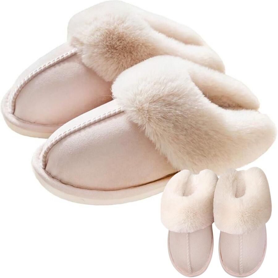Puresolve kinder pantoffels valt klein sloffen fluffy winter beige