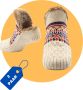 Purssolve Sokken huissokken en 2 paar Verwarmde sokken pantoffels sokken winter sokken anti slip fluffy sokken winter sokken Crème - Thumbnail 1