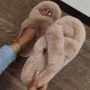 Purssolve Pantoffels Dames slippers dames sloffen hoge zool harde zool khaki - Thumbnail 1