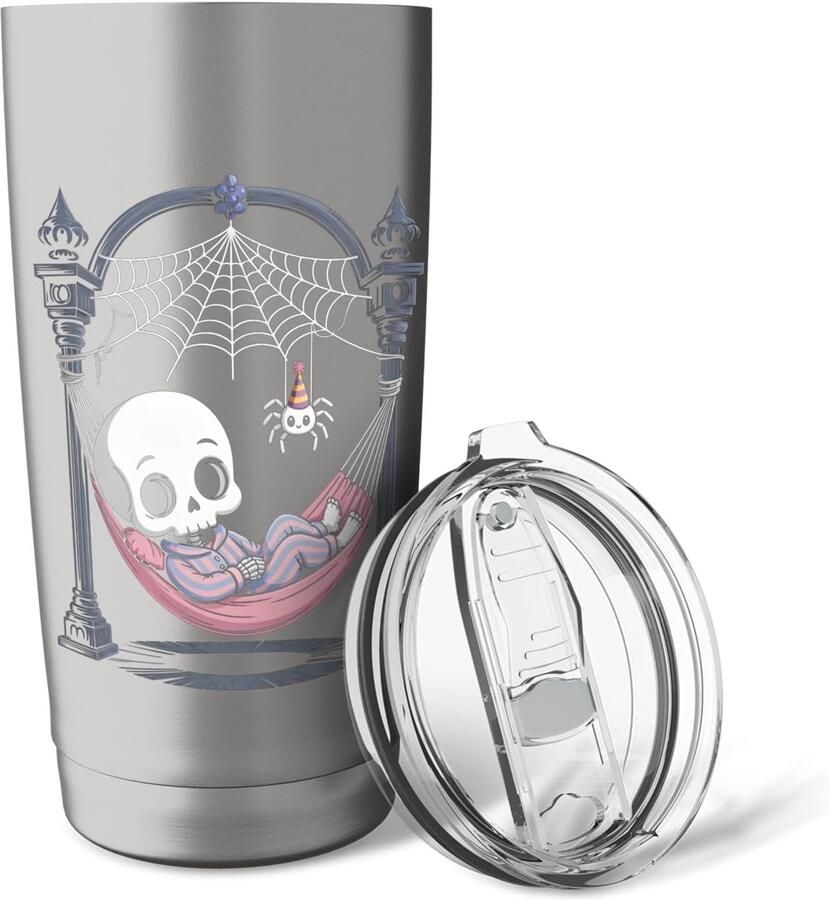Pyjama dutje gothic halloween dubbelwandige thermobeker