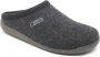 Q-Fit Bern 2 3002.4.032 Zwarte unisex pantoffel van wol vilt met een uitneembaar voetbed - Thumbnail 1