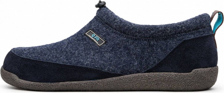 Q Fit Bern 4 Blauw vilt pantoffel (42 Kleur Blauw )