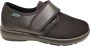 Q Fit Porto Verband Pantoffel Schoen Zwart Klittenband - Thumbnail 1