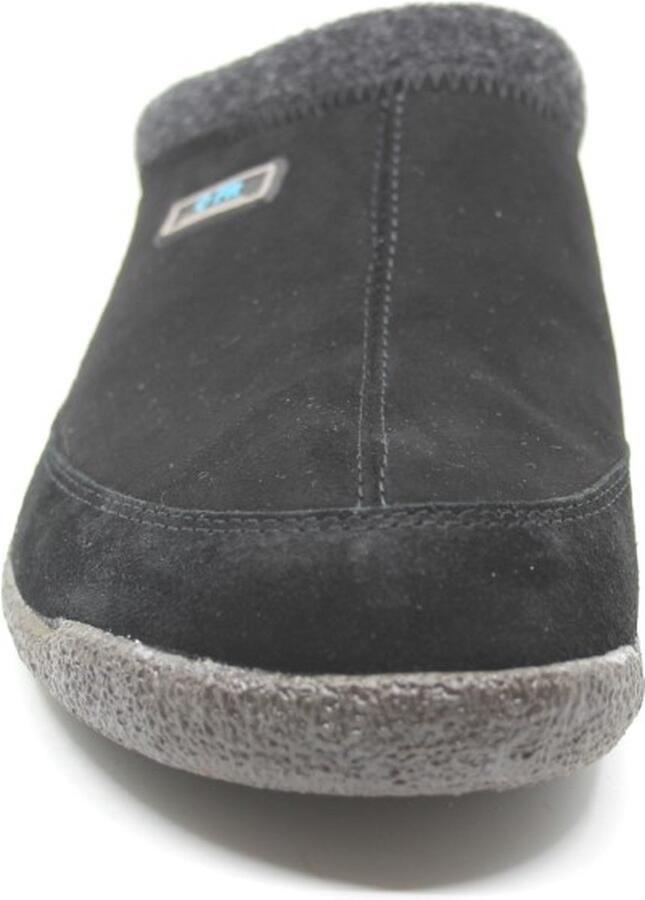 Q-Fit Bern 1 Zwarte Suede Open Heren Pantoffels Zwart - Foto 2