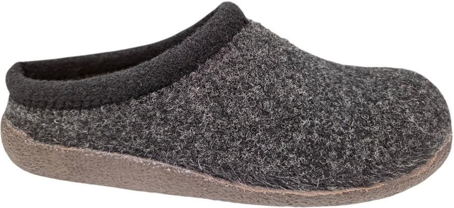 Q-Fit Bern 2 Zwarte Vilten Open Dames Pantoffels