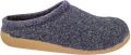 Q-Fit Bern 2 Open Blauwe Dames Pantoffels Vilt Blauw - Blauw