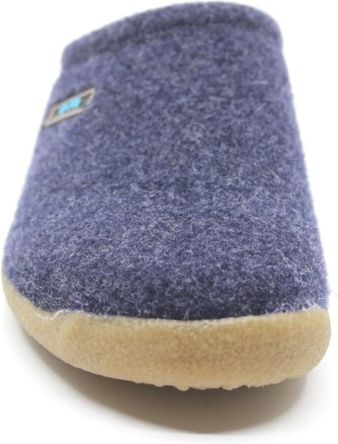 Q-Fit Bern 2 Open Blauwe Dames Pantoffels Vilt Blauw