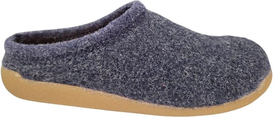 Q-Fit Bern 2 Open Blauwe Dames Pantoffels Vilt Blauw - Foto 5