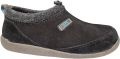 Q Fit Bern 3 Zwarte Suede Dames Gesloten Pantoffels Zwart - Zwart