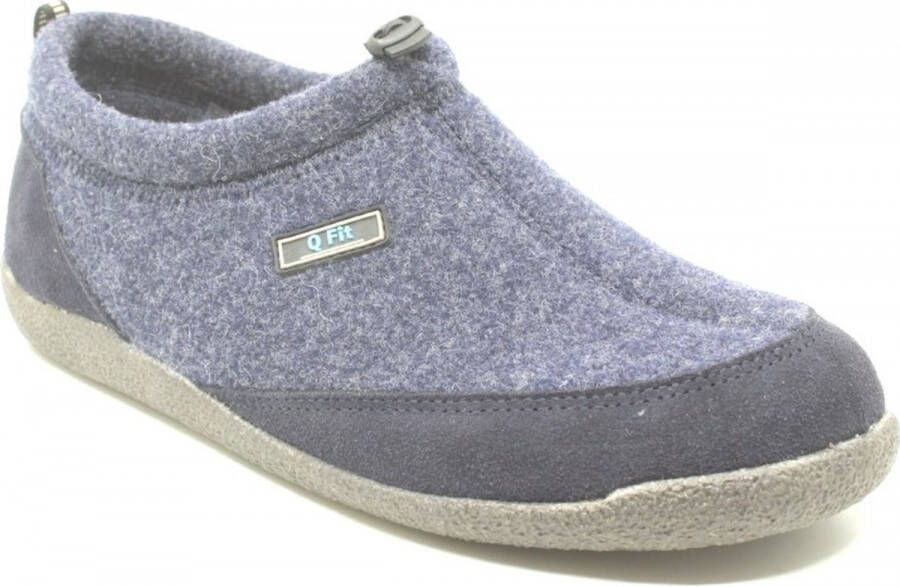 Q Fit Bern 4 Blauw vilt pantoffel (42 Kleur Blauw )