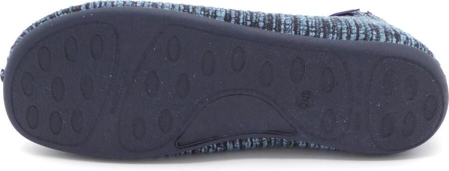 Q-Fit Dames Pantoffel Madrid 3300.2.028 Blauw Combi