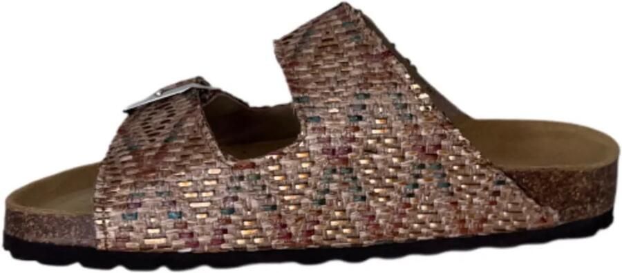 Q Fit Kelly slipper 2 band kurk Kleur Multi)