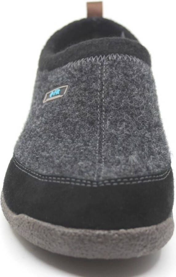 Q-Fit Bern 4 3004.4.001 Zwarte unisex pantoffel van vilt wol - Foto 3