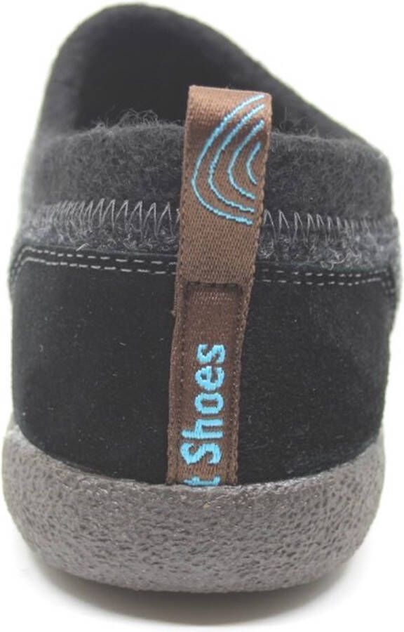 Q-Fit Bern 4 3004.4.001 Zwarte unisex pantoffel van vilt wol - Foto 2