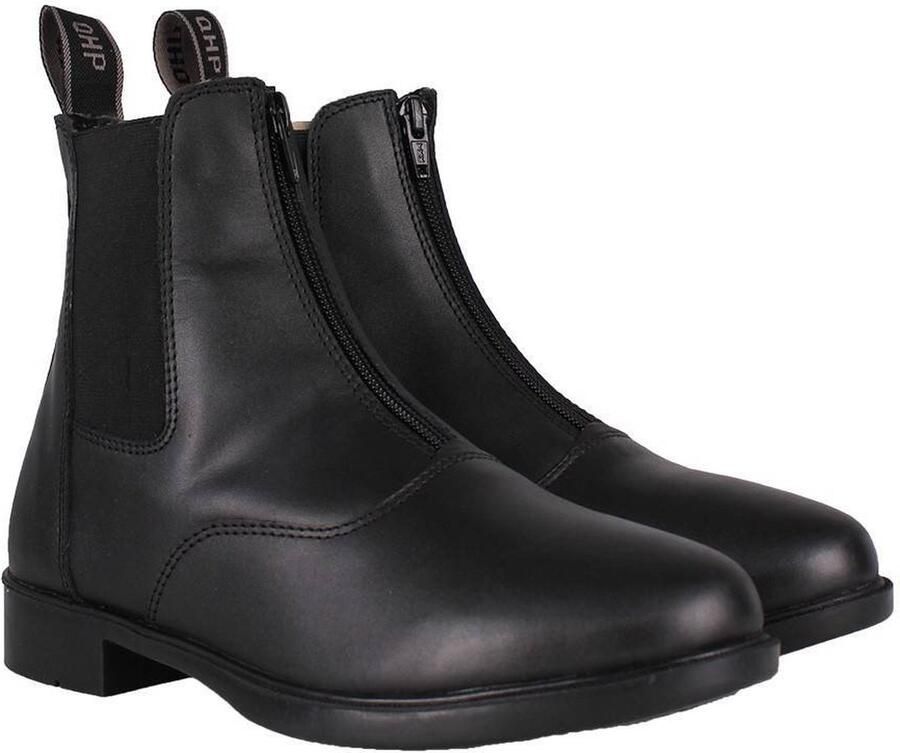 QHP Jodhpurs Manilla Paardrijlaarzen Leer Zwart - Foto 4