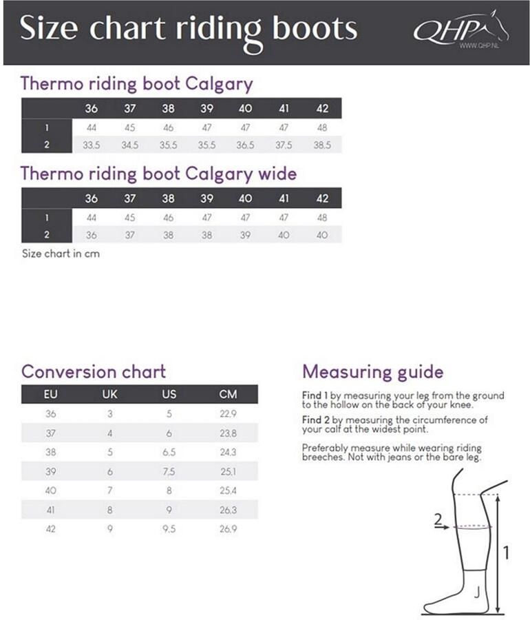 QHP Thermo Winterrijlaars Calgary Adult Wijd black - Foto 2