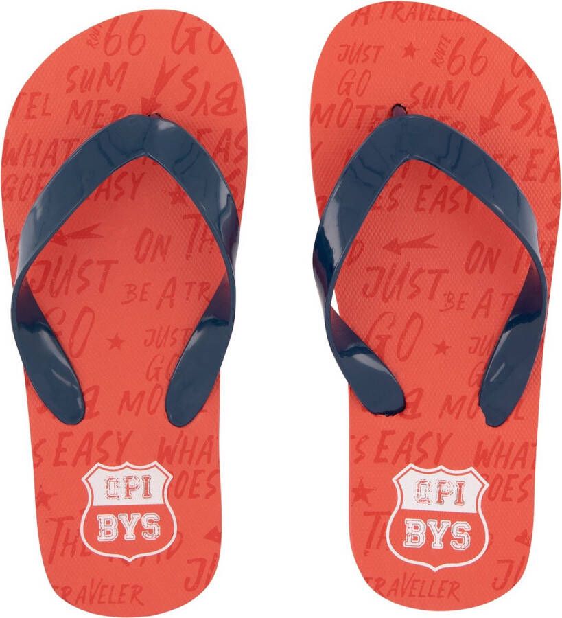 Quapi jongens slippers Austin Vin Red Text