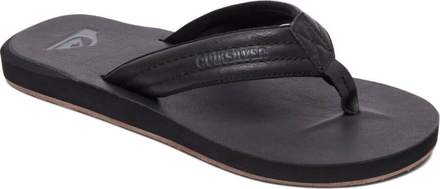 Quiksilver Carver Nubuck Heren Slippers Solid Black