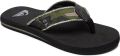 Quiksilver Monkey Abyss Heren Slippers Green Brown Black - Zwart