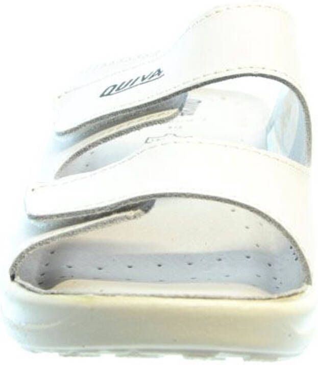 QUIVA Dames Slipper Velcro Wit