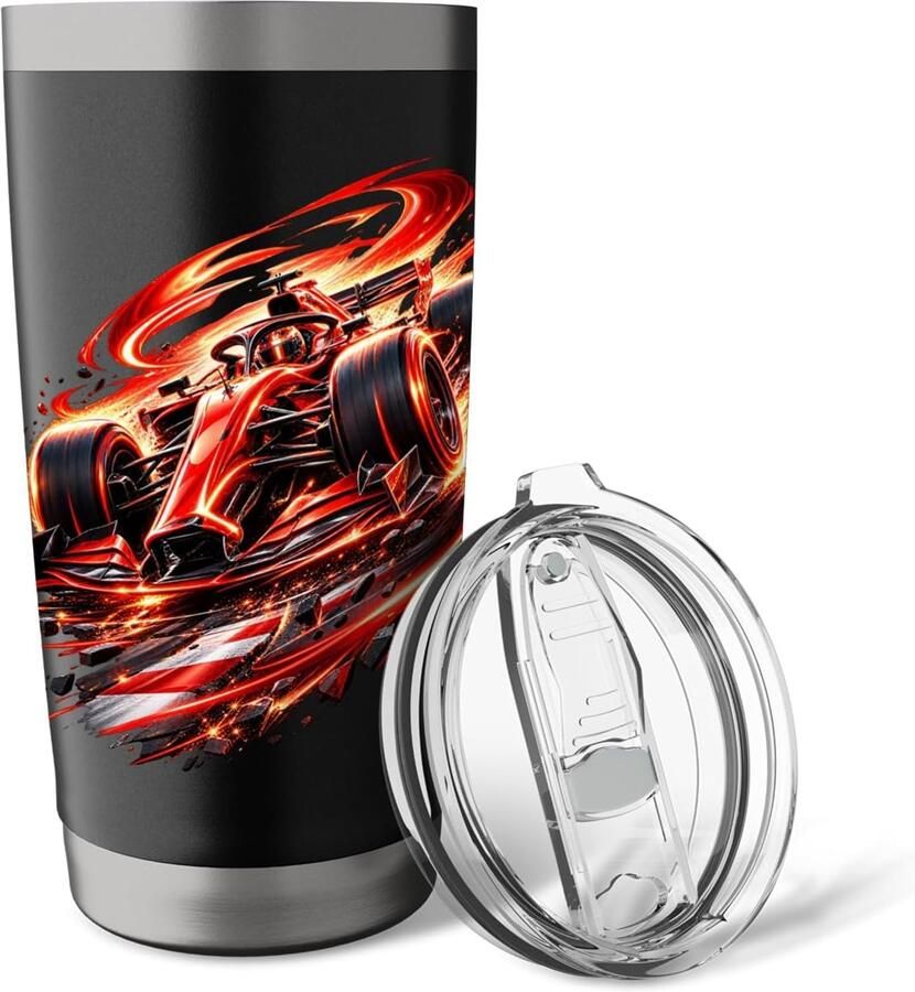 Raceauto thermobeker met dubbele wand
