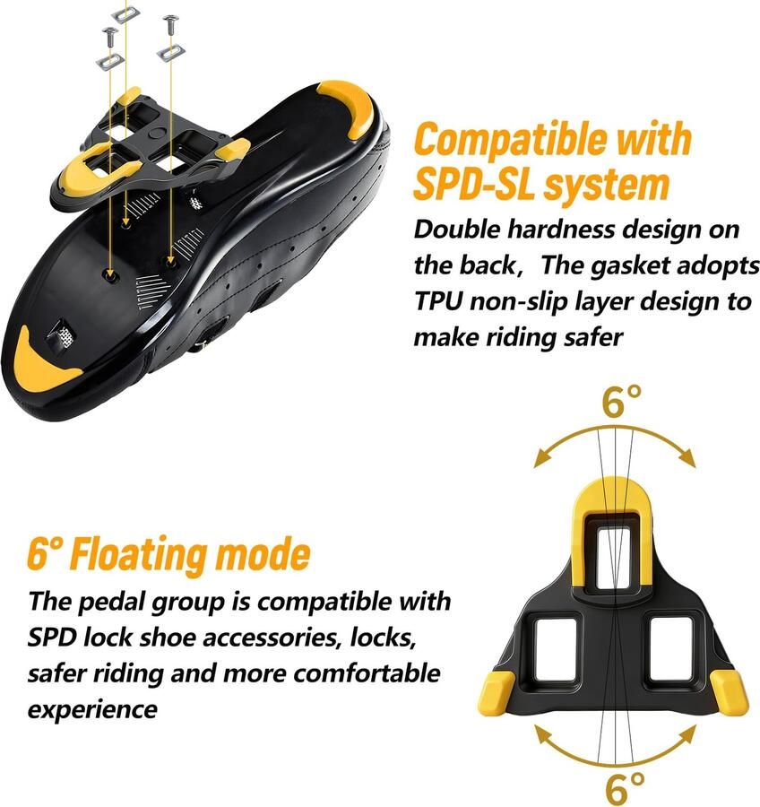 Racefiets Cleats voor Fietsschoenen met 3 Bouten