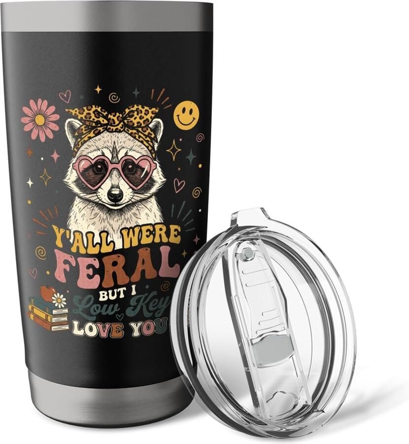 Racoon leraar overlevende thermobeker