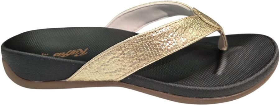 Raffas 2402 Bella Gold Teenslippers Goud Synthetisch Dames Goud