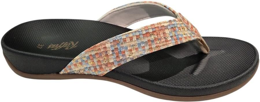 Raffas 2402 Bella Orange Combi Teenslippers Oranje Combi Synthetisch Dames Oranje