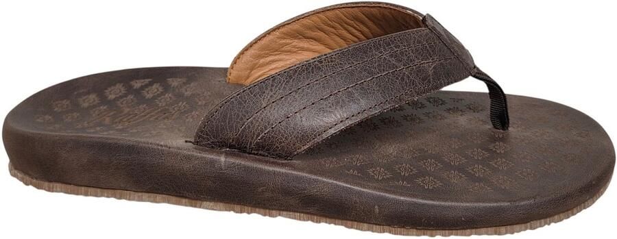 Raffas Darl Brown Teenslippers Bruin Leer Heren Bruin