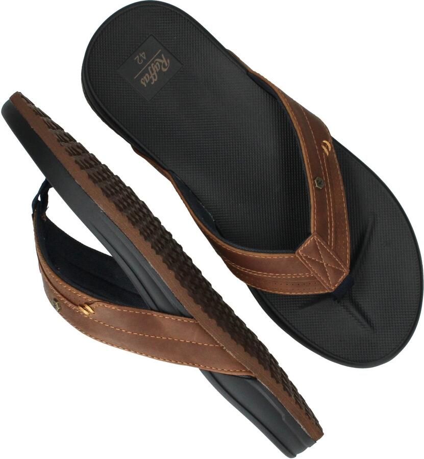 Raffas Teenslippers Cognac