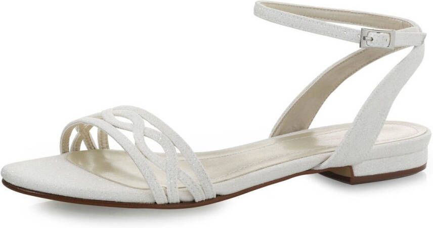 Rainbow Club sandaaltjes valt klein off white glitter trouwschoenen