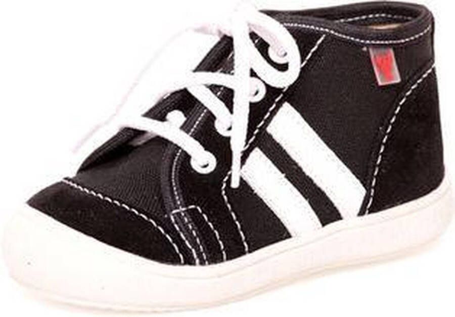 Rak Gympen gymschoenen textiel leer zwart