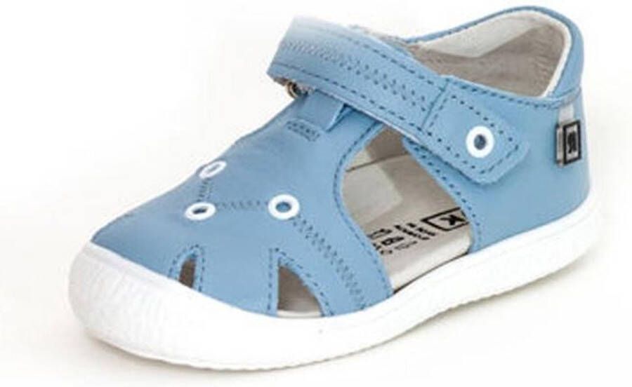 Rak Leren sandalen licht blauw jongen