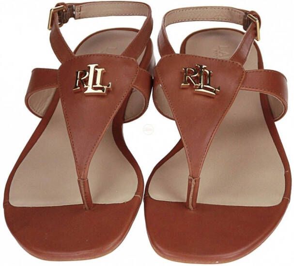 Lauren Ralph Lauren Sandalen Everley Sandals Flat Sandal in bruin